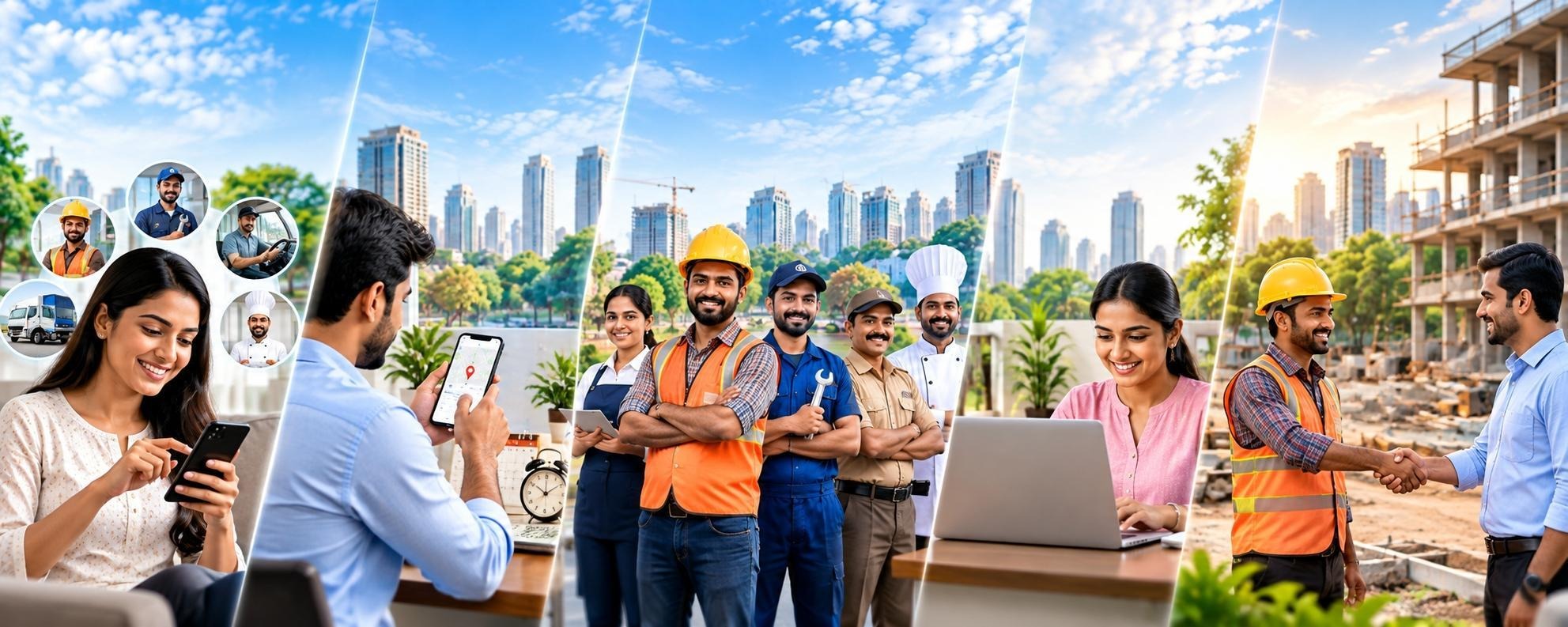 5 Steps How Shram Sarathi Works — Service Selection to Handshake